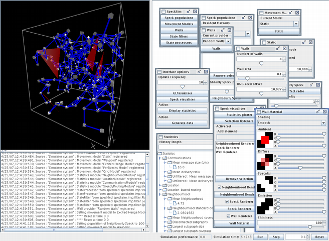 The SpeckSim interface The SpeckSim interface